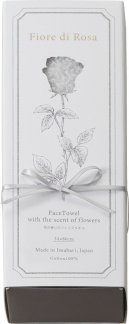 【ラッピング無料】国産 フィオーレ ディ ローサ お花の香り付き今治産フェイスタオル ホワイト FR2220WH 綿100% 日本製