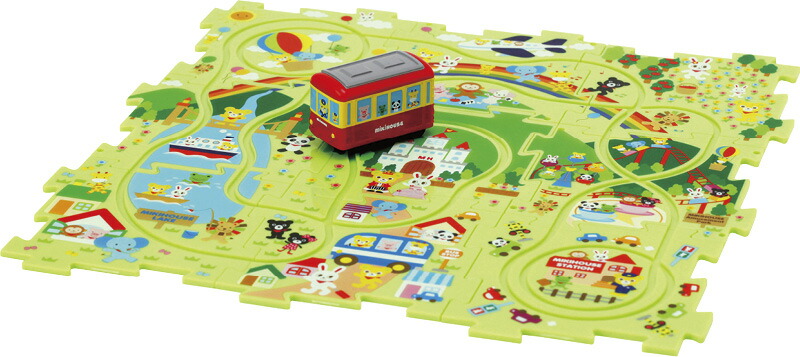 【ラッピング無料】ミキハウス パズルトレイン 16-1587-952 TRPパネル 電車