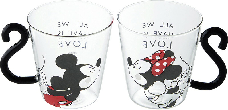 【ラッピング無料】ディズニー 耐熱ペアマグ 52159 耐熱ガラス マグカップ
