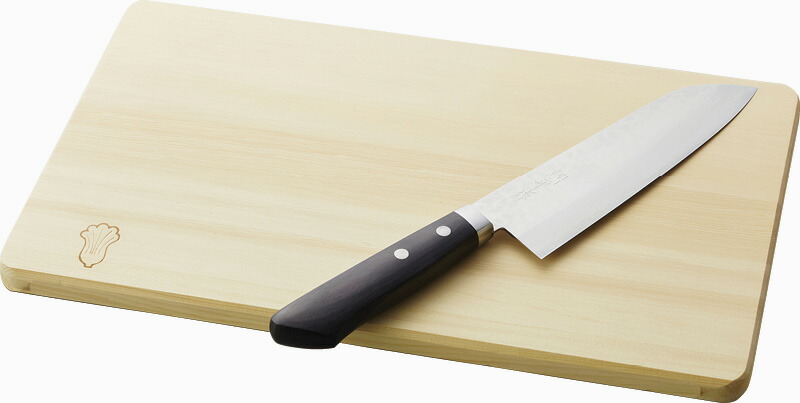 【ラッピング無料】国産 越前刃物 VG10 ダマスカス 三徳包丁･木製まな板セット 54280101 日本製