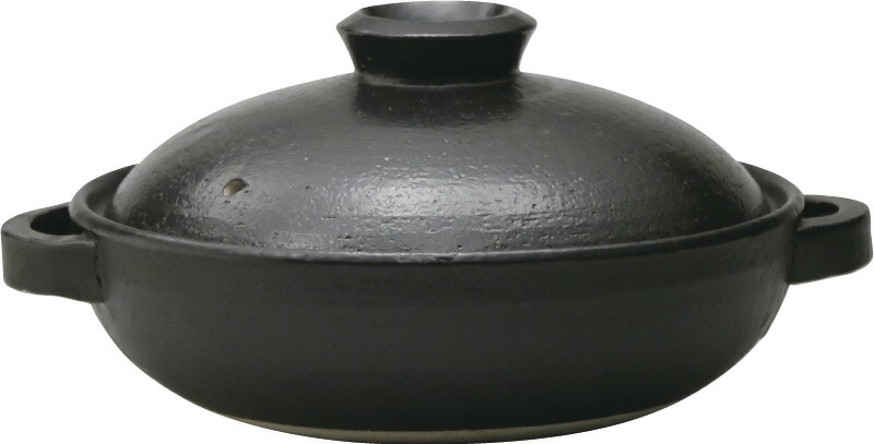 【ラッピング無料】国産 日常茶飯器 黒 7.5号平鍋(手付) 0100-0010 日本製 雪平鍋