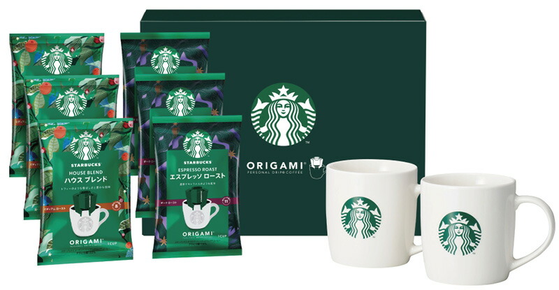 【ラッピング無料】スターバックスオリガミ パーソナルドリップコーヒーwithマグカップギフト SBC-30A ハウスブレンド エスプレッソロースト スターバックスマグカップ