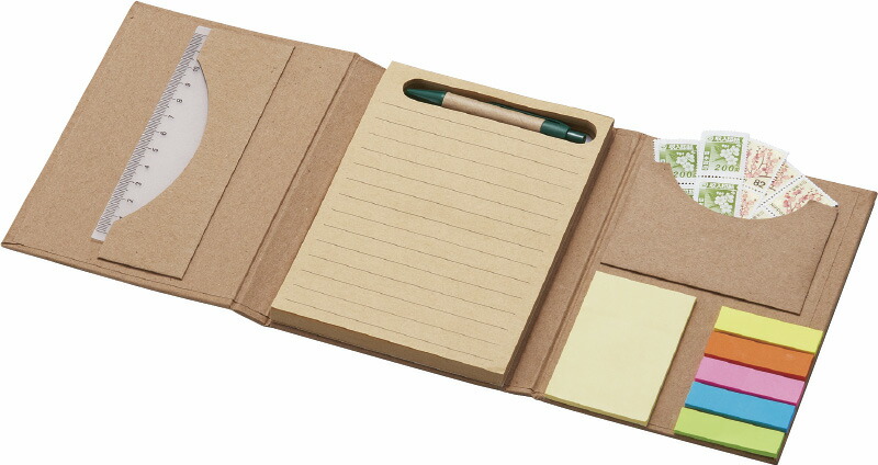 【ラッピング無料】エコメモキャリーDX 5135-23 付箋 ケース ノート型メモ 付箋 ボールペン 直定規 小物収納ポケット