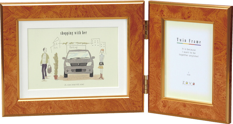 【ラッピング無料】ツインフレーム クラシック キャメル 101625 フォト 絵画 フラワー アート