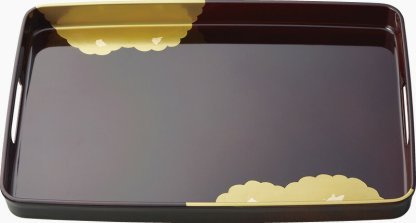 【ラッピング無料】国産 雲金箔 14.0長手盆 42253 日本製 お盆 トレー トレイ