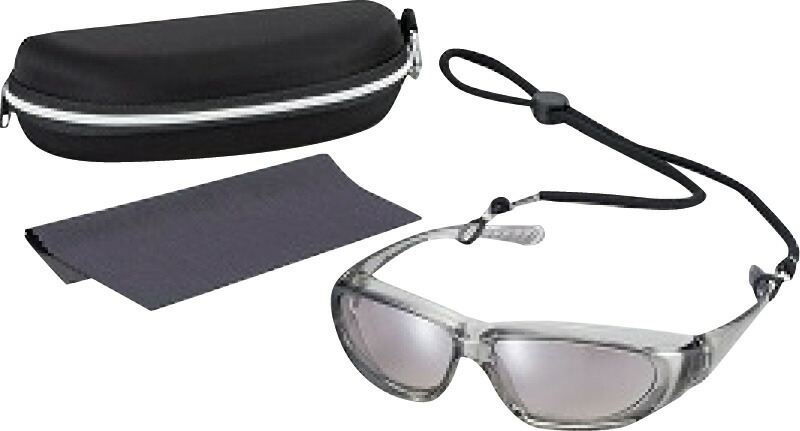 【ラッピング無料】花粉グラス 4P グレー 86067 花粉ガード ケース ストラップ レンズ拭き