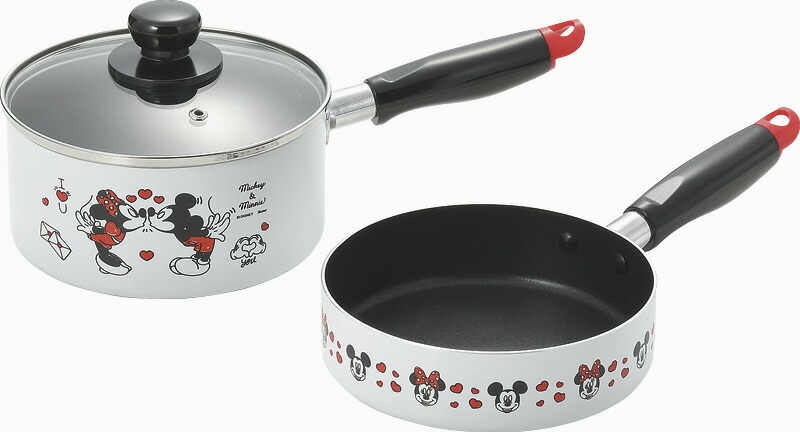 【ラッピング無料】ミッキー & ミニー ソースパン16cm & フライパン16cm MM-316