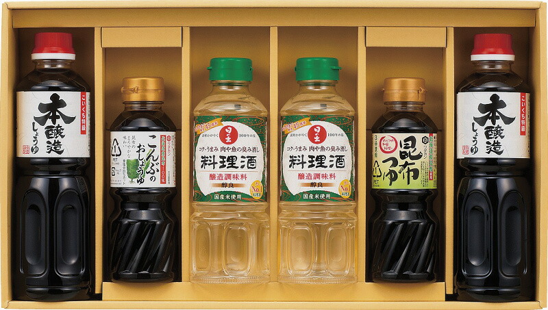 【ラッピング無料】食卓応援バラエティセット SWB-30 サンビシ本醸造しょうゆ 日の出料理酒 ワダカン