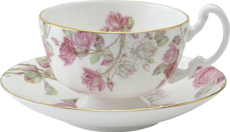 【ラッピング無料】エインズレイ エリザベスローズ ティーカップ & ソーサー オーバン EROS05006C