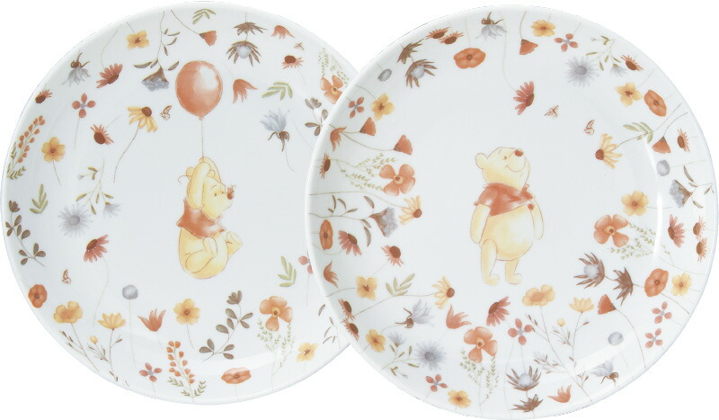 【ラッピング無料】国産 ディズニー フラワードリーム ペアプレートセット 3532-01 日本製 皿