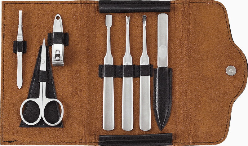 【ラッピング無料】Mr.男前 ネイルケアセット タクミ MM-9114 ケース 爪切り 眉毛切り 甘皮押し ヤスリ ピンセット 耳かき キューティクルトリマー