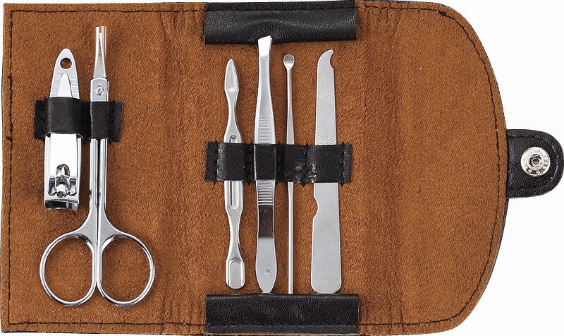 【ラッピング無料】Mr.男前 ネイルケアセット サクヤ MM-9113 ケース 爪切り 眉毛切り 甘皮押し ヤスリ ピンセット 耳かき