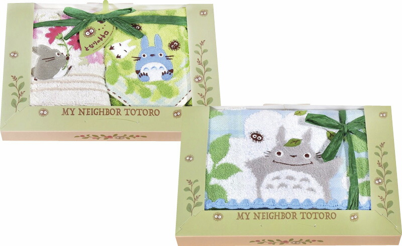 【ラッピング無料】となりのトトロ 森のひなたぼっこ フェイスタオル & ウォッシュタオル 2P TT-7328