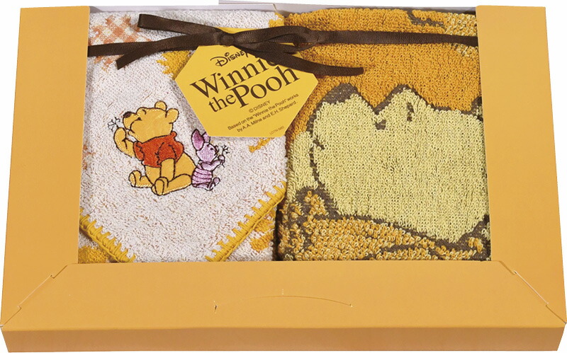 【ラッピング無料】くまのプーさん ハニープランタン ウォッシュタオル 2P DP-3815 綿100%