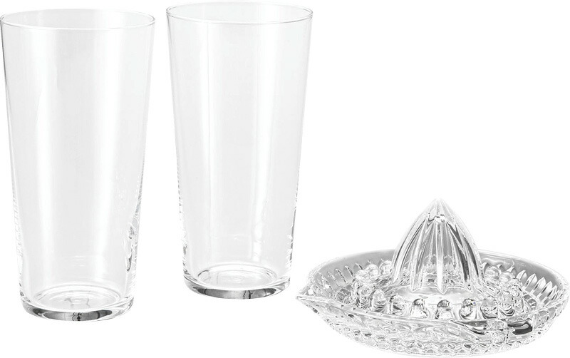 【ラッピング無料】国産 レモン絞り器付きサワーグラスセット420ml G103-H107 日本製 タンブラー