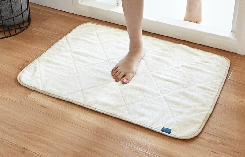 【ラッピング無料】乾度良好? カララカ タオルバスマット アイボリー 80444 - 画像 (3)