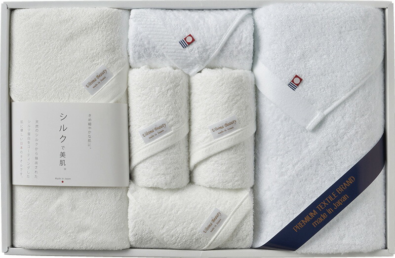 【ラッピング無料】国産 シルクプロテイン加工 ＆ 今治起毛 プレミアムタオルセット SK-10001 綿100% 日本製 フェイスタオル ワイドバスタオル 今治起毛加工バスタオル 今治起毛加工フェイスタオル
