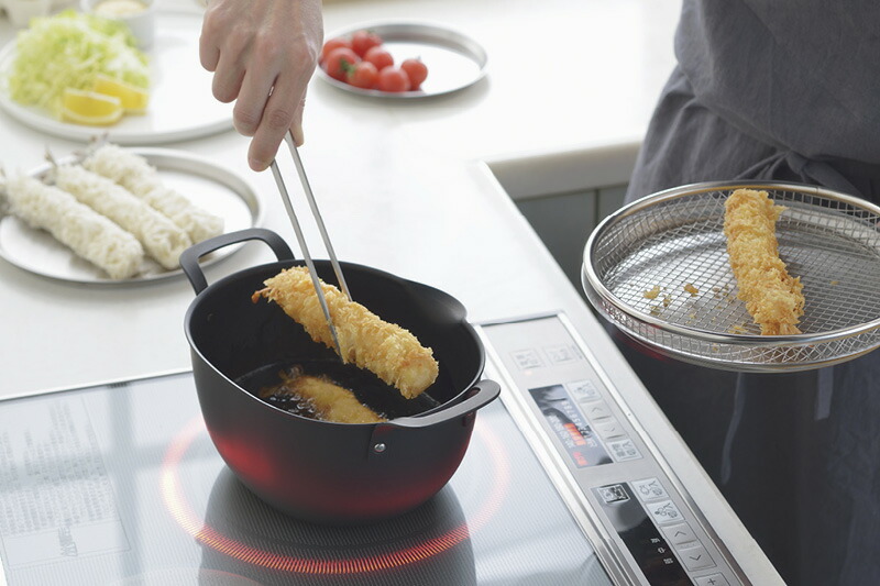 【ラッピング無料】国産 アイカタ 鉄製揚げ鍋 PD3023 日本製 天ぷら鍋 - 画像 (4)