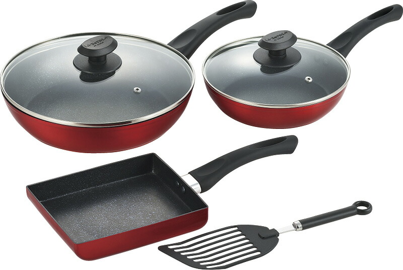 【ラッピング無料】落合務 IH対応マーブルフライパンDXセット LB-166 玉子焼ワイド