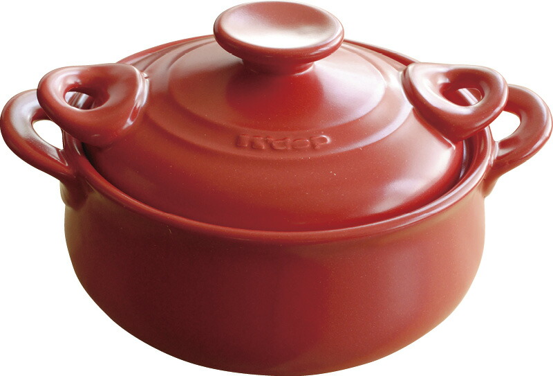 【ラッピング無料】国産 ケデップ セラキッチン両手鍋24cm レッド CK-002 日本製