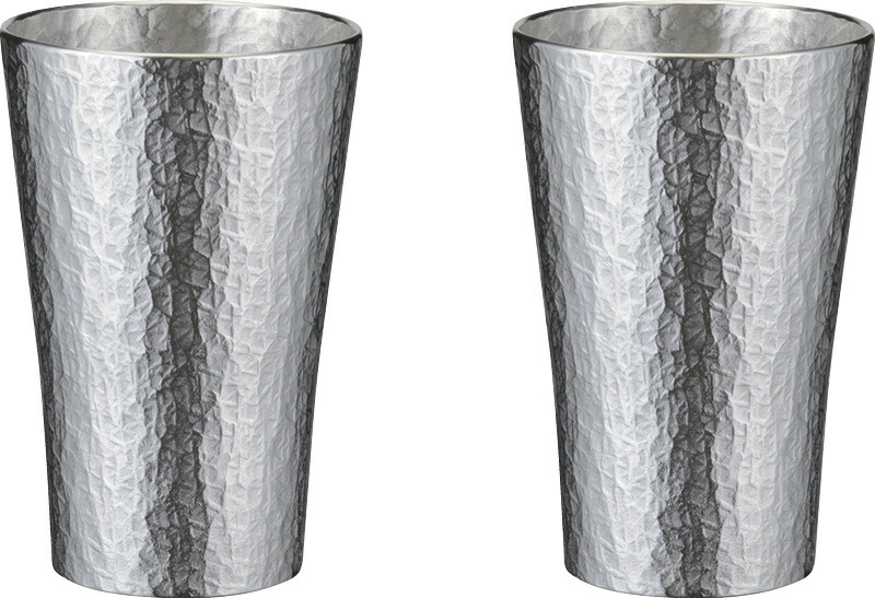 【ラッピング無料】国産 本錫タンブラー 225ml 六花(りっか) 中ペア trk- 2P 日本製