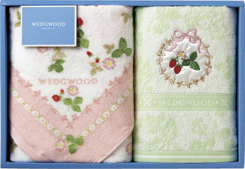 【ラッピング無料】国産 ウェッジウッド ワイルドストロベリー フェイスタオル 2P ピンク TT88200601P 綿100% 日本製