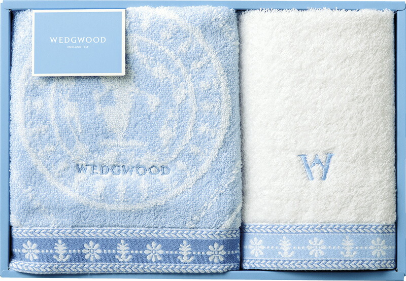 【ラッピング無料】ウェッジウッド ジャスパー フェイスタオル ＆ ウォッシュタオル TT88150606 綿100%