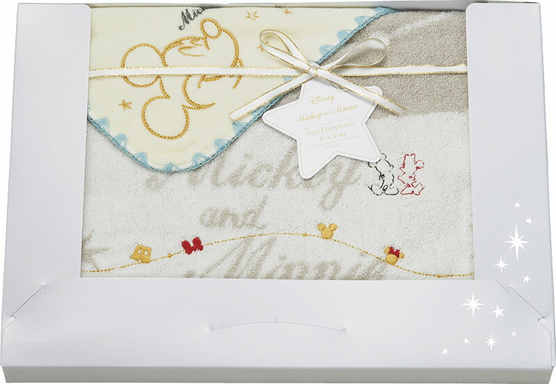 【ラッピング無料】ディズニー スターハピネス フェイスタオル ＆ ウォッシュタオル DS-9020 綿100%