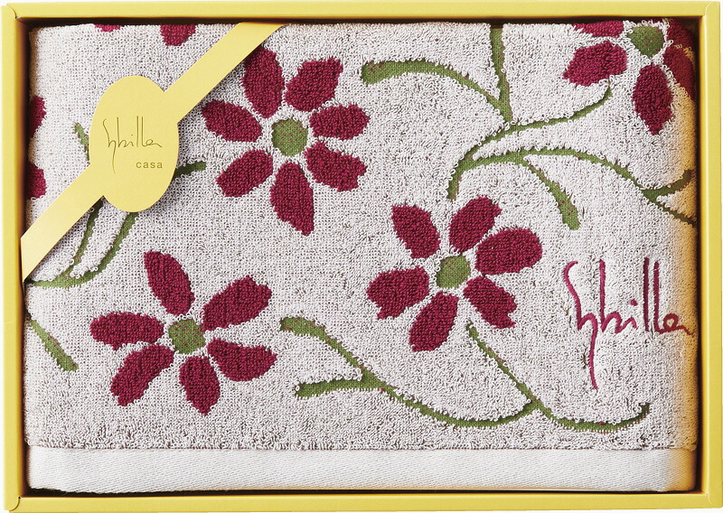 【ラッピング無料】シビラ エンラサーダ2 バスタオル ピンク 94089 綿100%