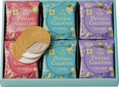 【ラッピング無料】上野?月堂 プティゴーフル FPGN-10 バニラ ストロベリー チョコレート