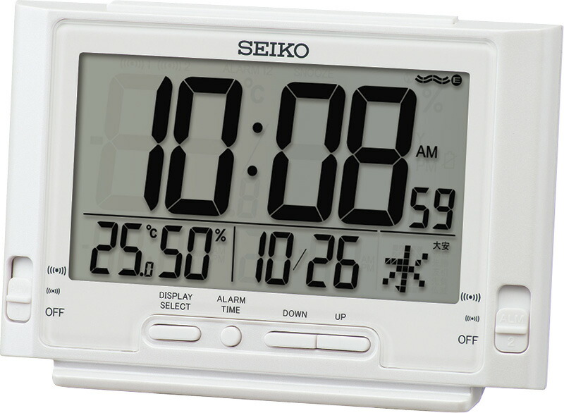 【ラッピング無料】セイコー 電波 目覚まし時計 SQ320W 置き時計