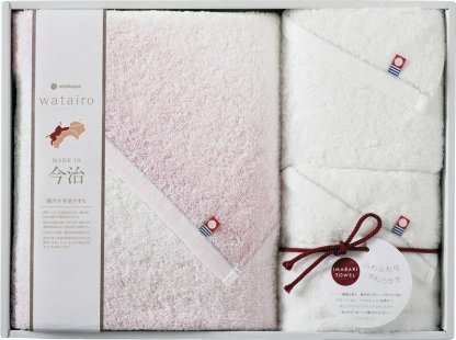 【ラッピング無料】国産 今治わたいろ 西川今治タオル バスタオル & フェイスタオル 2P ピンク TBF59990 11P 綿100% 日本製