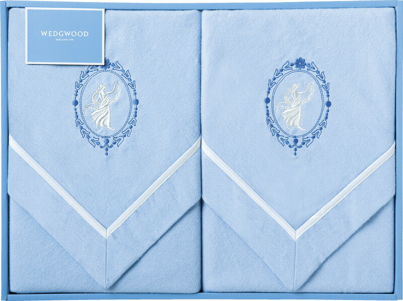 【ラッピング無料】ウェッジウッド ジャスパー 綿毛布 2枚組 FQ82121015 綿100%