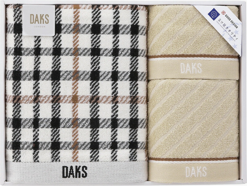 【ラッピング無料】DAKS NEW ハウスチェック タオルセット 55-3069500 綿100% バスタオル フェイス ウォッシュ タオル