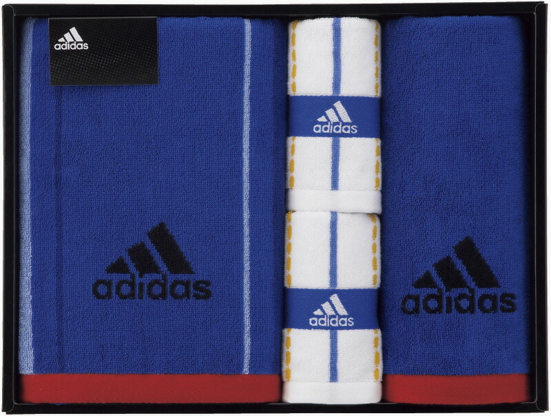 【ラッピング無料】アディダス ブラオ タオルセット 06-3629500 綿100% タオルハンカチ バスタオル フェイスタオル