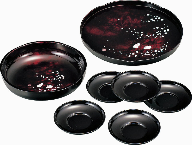 【ラッピング無料】国産 池坊美佳 美佳 桜うさぎ おもてなしセット 16478 日本製 茶托 茶托 丸盆 菓子鉢