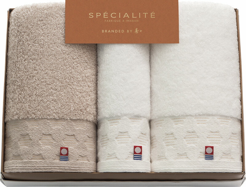 【ラッピング無料】国産 寿々スペシャリテ 愛媛今治 フェイスタオル 2P ＆ ハンドタオル 66355 綿100% 日本製