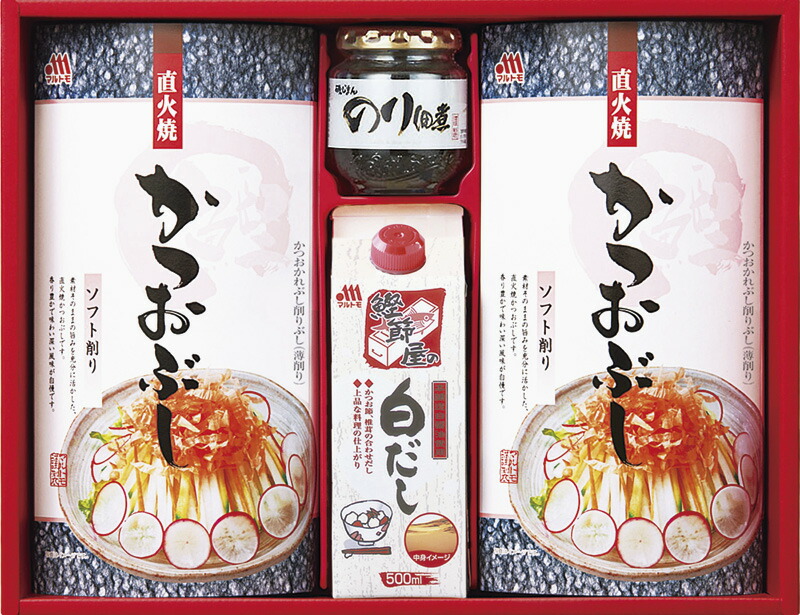 【ラッピング無料】マルトモ バラエティギフト CR-20Y 直火焼ソフトパック 鰹節屋の白だし のり佃煮