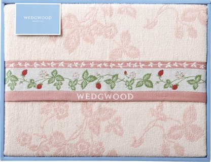 【ラッピング無料】ウェッジウッド ワイルドストロベリー タオルケット ピンク RR88500030P 綿100%