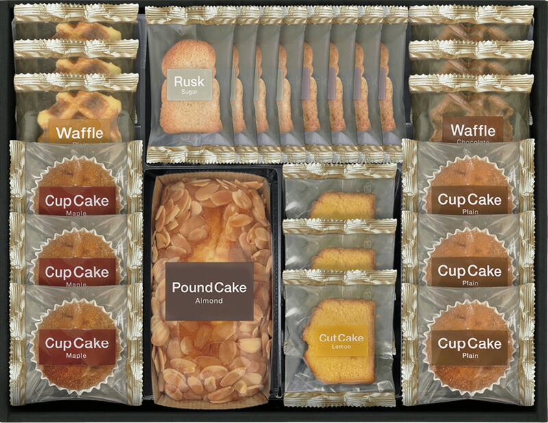 【ラッピング無料】ベイクドスイーツセレクション CWR-50 ラスク カップケーキ ワッフル レモンケーキ アーモンドパウンドケーキ