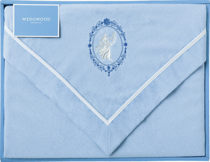 【ラッピング無料】ウェッジウッド ジャスパー 綿毛布 FQ82601014 綿100%