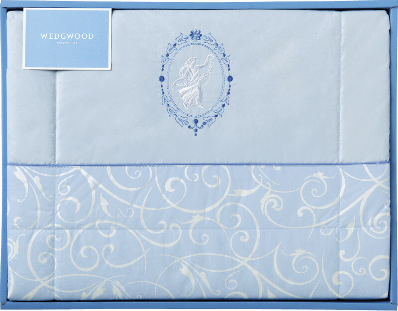 【ラッピング無料】国産 ウェッジウッド ジャスパー 羽毛 肌掛けふとん KE08155011 日本製 掛け布団