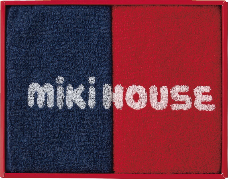 【ラッピング無料】国産 ミキハウス ミニタオル 2Pセット 10-8947-386 綿100% 日本製