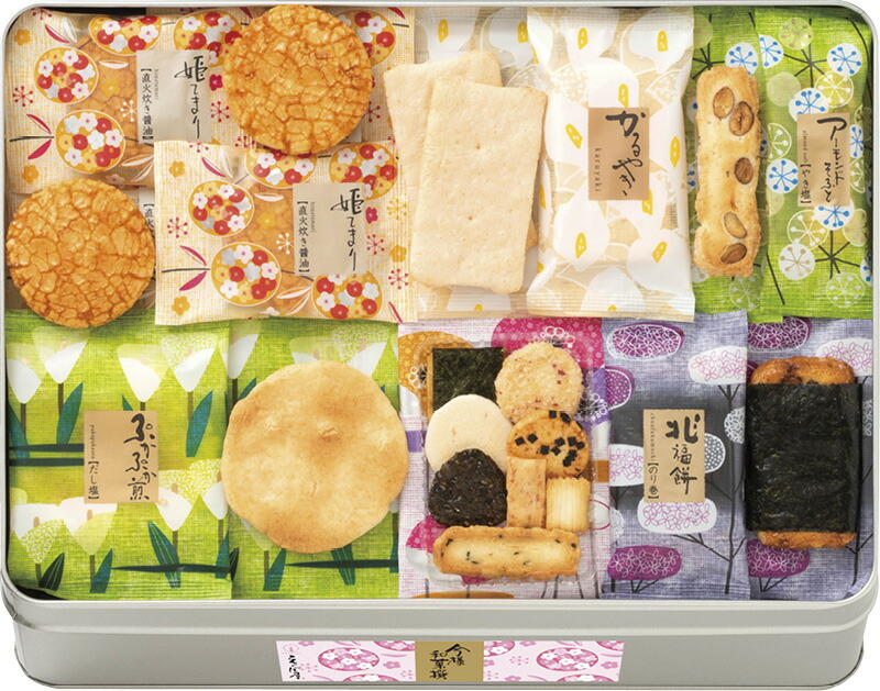 【ラッピング無料】えくぼ屋 今様和菓撰おかき詰合せ SMK-30 姫てまり直火炊き醤油 アーモンドそふとやき塩 ぷかぷか煎だし塩 兆福餅のり巻 かるやき ぐるめ探訪