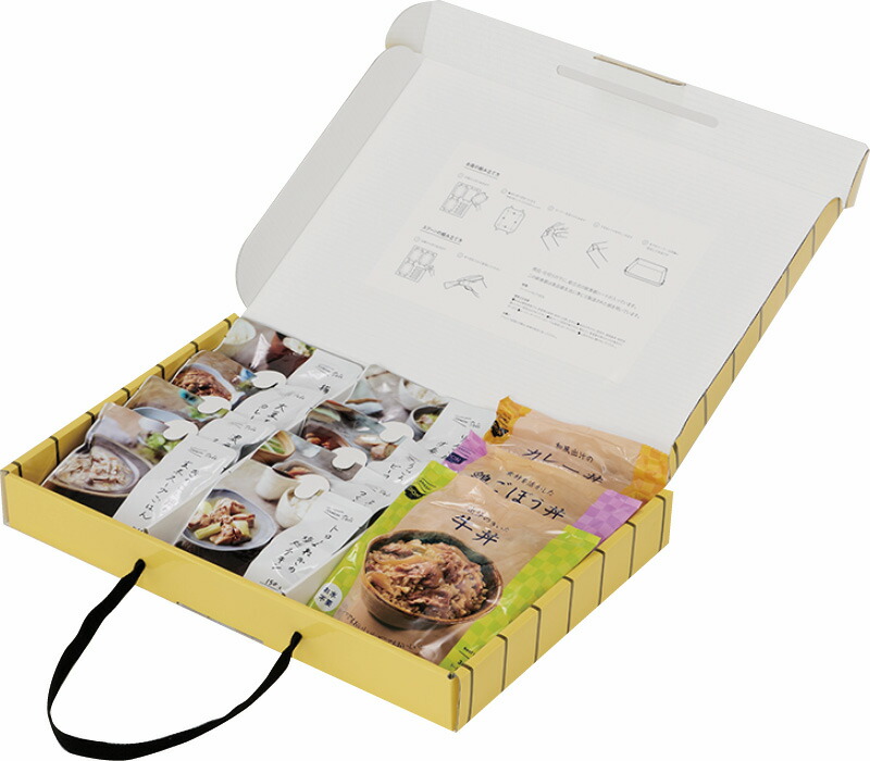 【ラッピング無料】IZAMESHI キャリーボックスDeli DON 635-766 非常食セット カレーリゾット 玄米スープごはん スープリゾット り和風煮 ビーフシチュー 塩麹チキン 生姜焼き サバ味噌煮 牛丼 カレー丼 鶏ごぼう丼 - 画像 (4)