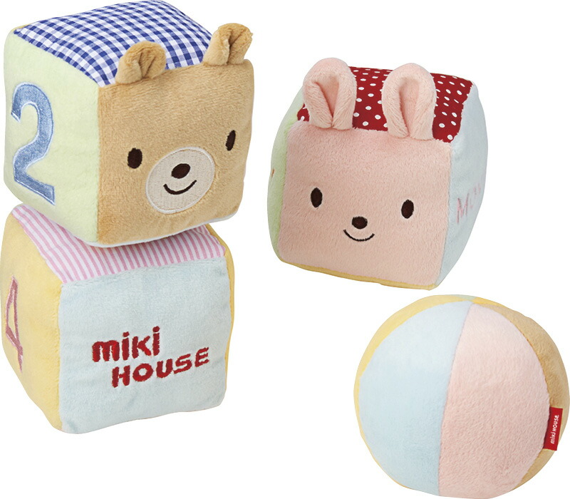 【ラッピング無料】ミキハウス ベビーキューブ 46-1289-828 ボール