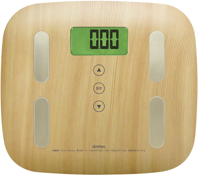 【ラッピング無料】ドリテック 体重体組成計 ナチュラルウッド BS-244NW 体脂肪計 体組成計