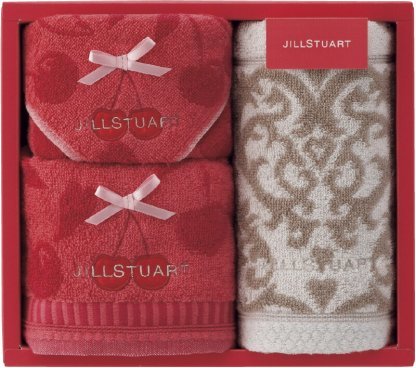 【ラッピング無料】ジル スチュアート プティスリーズ フェイスタオル 2P ＆ タオルハンカチ 58-3159250 綿100%