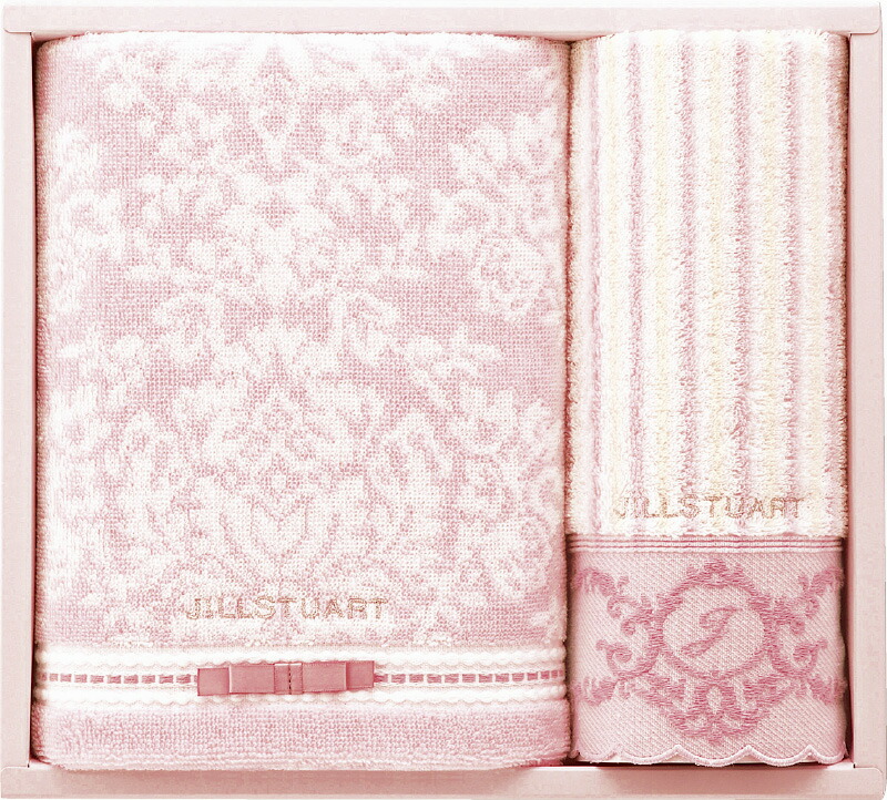 【ラッピング無料】ジル スチュアート エレガンスフルール バスタオル & フェイスタオル 58-3189400 綿100%