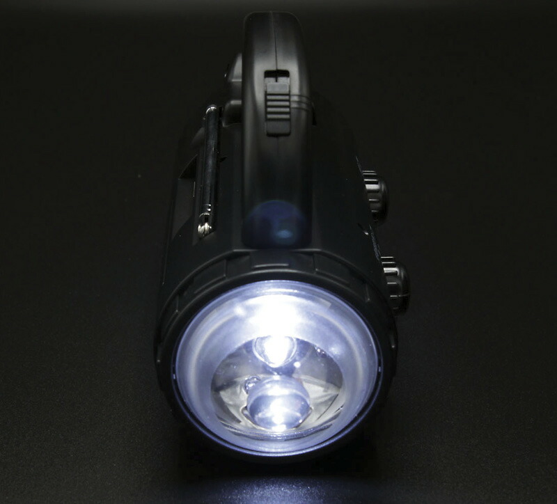 【ラッピング無料】STAR★LIGHT 乾電池/充電池式 手回し充電ラジオライト SK-BR1402AB 防災ラジオ - 画像 (3)